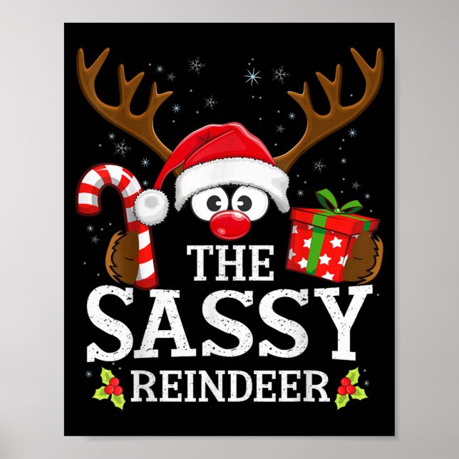 Christmas Matching The Sy Reindeer Family  Poster (Vorne)