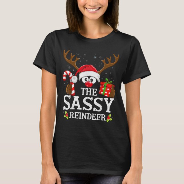 Christmas Matching The Sy Reindeer Family  T-Shirt (Vorderseite)