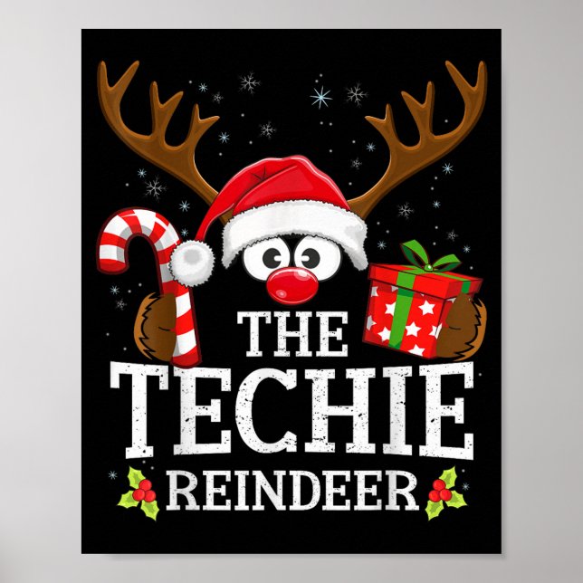 Christmas Matching The Techie Reindeer Family  Poster (Vorne)