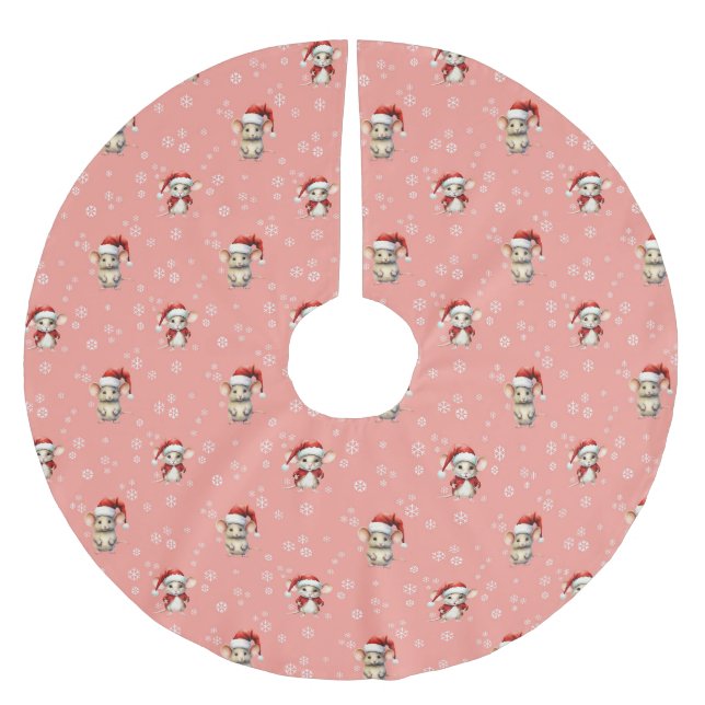 CHRISTMAS MAUSE POLYESTER WEIHNACHTSBAUMDECKE (Vorderseite)