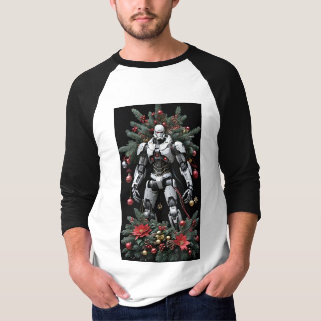 Christmas Mech Robot T-Shirt (Vorderseite)