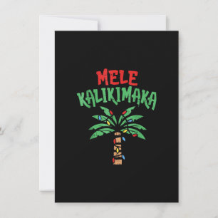 Christmas Mele Kalikimaka Palm Tree Hawaiian Light Einladung