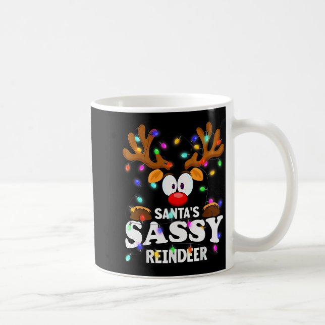 Christmas Men Women Santa's Sy Reindeer  Kaffeetasse (Rechts)