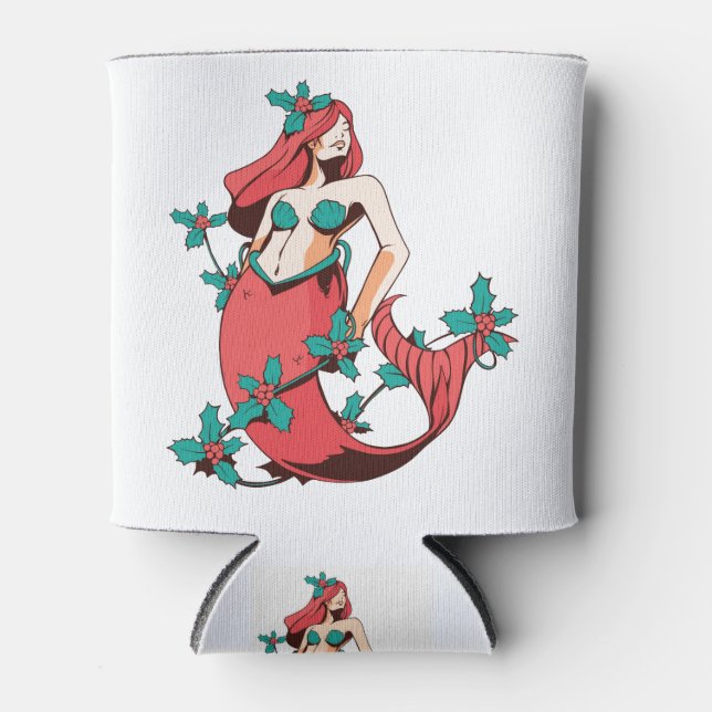 Christmas Mermaid Dosenkühler (Vorderseite)