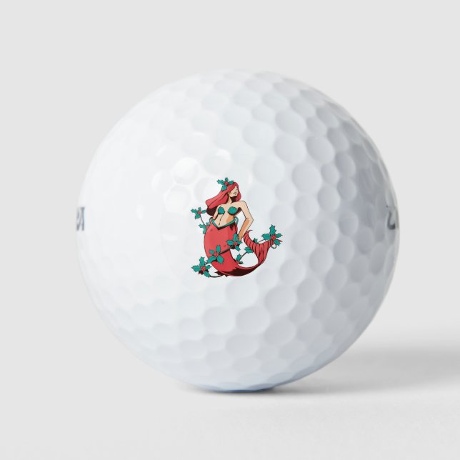 Christmas Mermaid Golfball (Vorderseite)