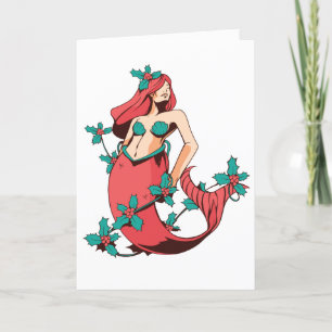Christmas Mermaid Karte