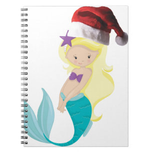 Christmas Mermaid Notizblock