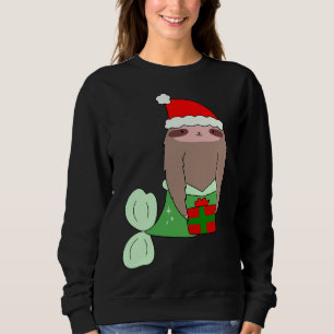 Christmas Mermaid Sloth Sweatshirt