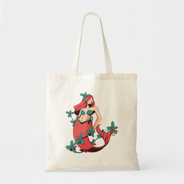 Christmas Mermaid Tragetasche (Vorne)