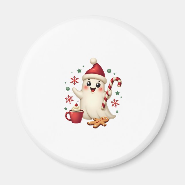 Christmas Merry Christmas For Gift Christmas Ghost Magnet (Vorne)