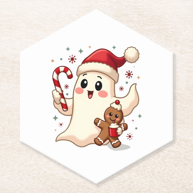 Christmas Merry Christmas For Gift Christmas Ghost Untersetzer (Vorderseite)