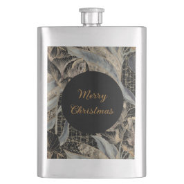 Christmas, Merry Christmas,Gold Blue Flowers Art  Flachmann