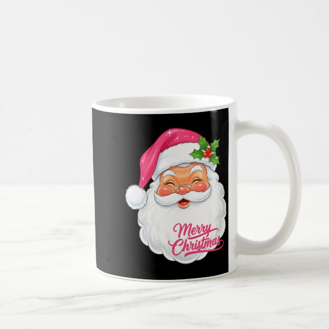 Christmas Merry Christmas Santa Face Jolly Santa C Kaffeetasse (Rechts)