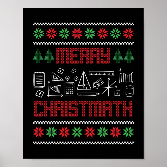 Christmas Merry Christmath Nerd Geeks Teacher Gesc Poster (Vorne)