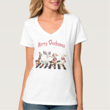 Christmas Merry Ducksmas women Tshirt