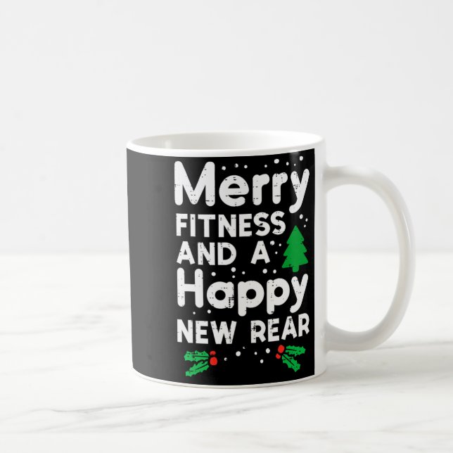 Christmas Merry Fitness Happy New Rear Xmas Workou Kaffeetasse (Rechts)