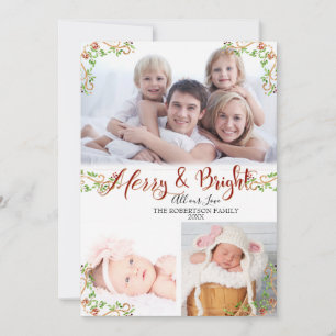 Christmas Merry in Bright Script Calligraphy Foto