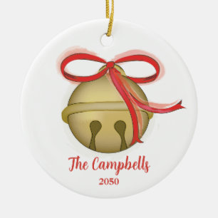 Christmas Merry Jingle Bell Foto Holiday Niedlich Keramik Ornament