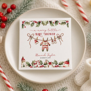 Christmas Merry Little Baby Dusche Serviette