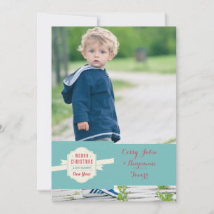 Christmas Message Foto Holiday Card Feiertagskarte