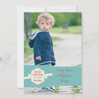 Christmas Message Foto Holiday Card Feiertagskarte