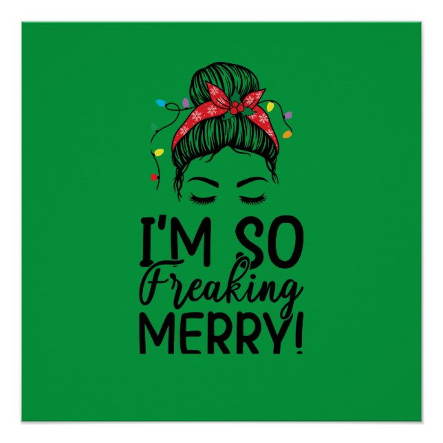 Christmas Messy Bun Poster (Vorderseite)