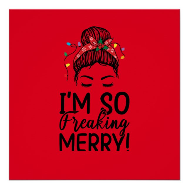 Christmas Messy Bun Poster (Vorderseite)