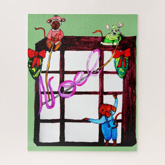 CHRISTMAS MICE DEKORATE PUZZLE (Vertikal)