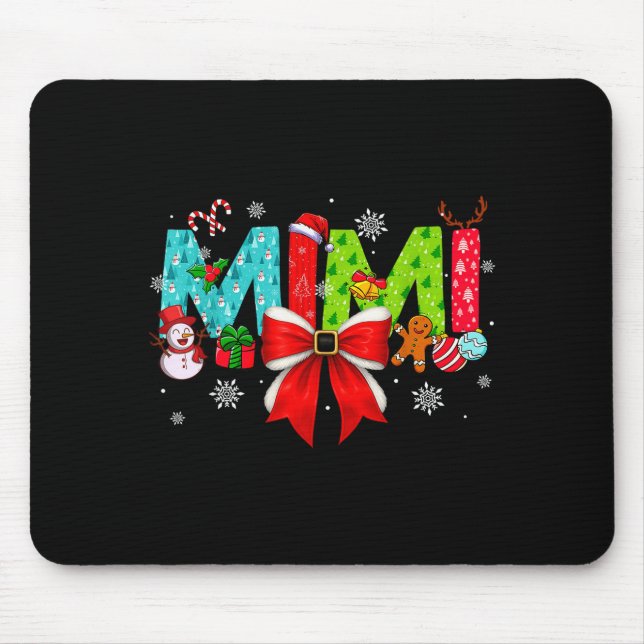 Christmas Mimi Coquette Bow Mimi Christmas  Mousepad (Vorne)