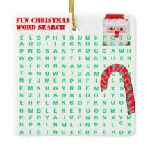 Christmas Mini 15 Word Puzzle Green Blue
