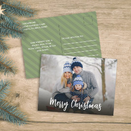 Christmas Minimalist Simple Calligraphy 1 Foto Feiertagspostkarte