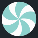 CHRISTMAS MINT CANDY RUNDER AUFKLEBER<br><div class="desc">Weihnachtscreme-Teil der niedlichen Kekse- und KakaoWeihnachtskollektion</div>