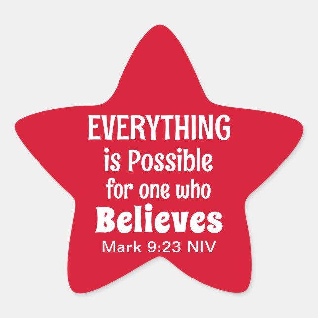 Christmas Miracle Bible Verse Christlich Faith Red Stern-Aufkleber (Vorderseite)
