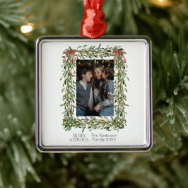 Christmas Mistletoe Trellis Foto Ornament Aus Metall
