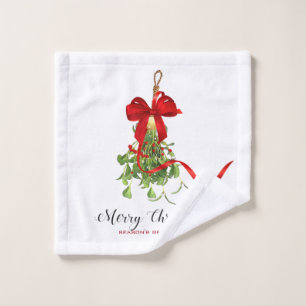Christmas Mistletoe Waschlappen