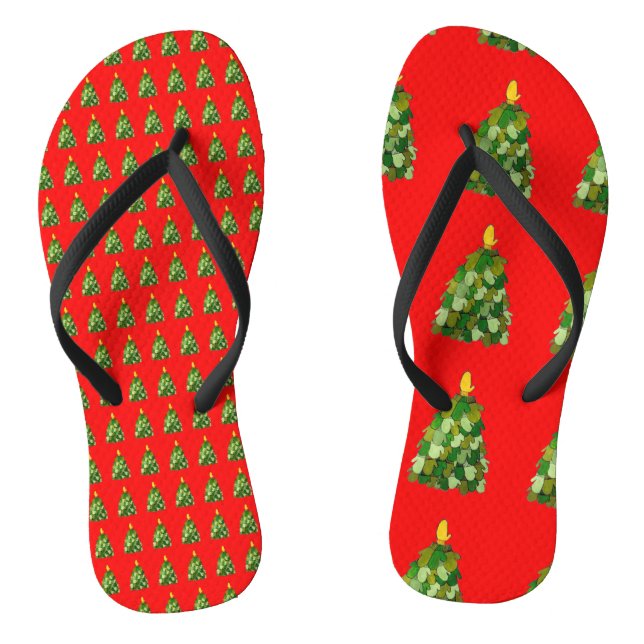Christmas Mitten Tree Dreh Flop Flip Flops (Fußbett)