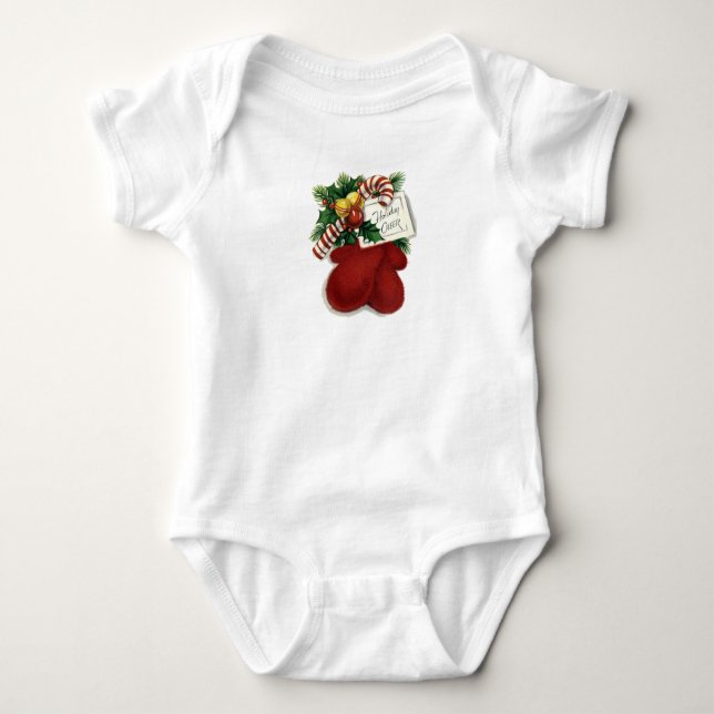 Christmas Mittens Baby T-Shirt Baby Strampler (Vorderseite)