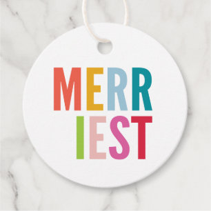 CHRISTMAS Moderne minimale farbenfrohe und fröhlic Geschenkanhänger