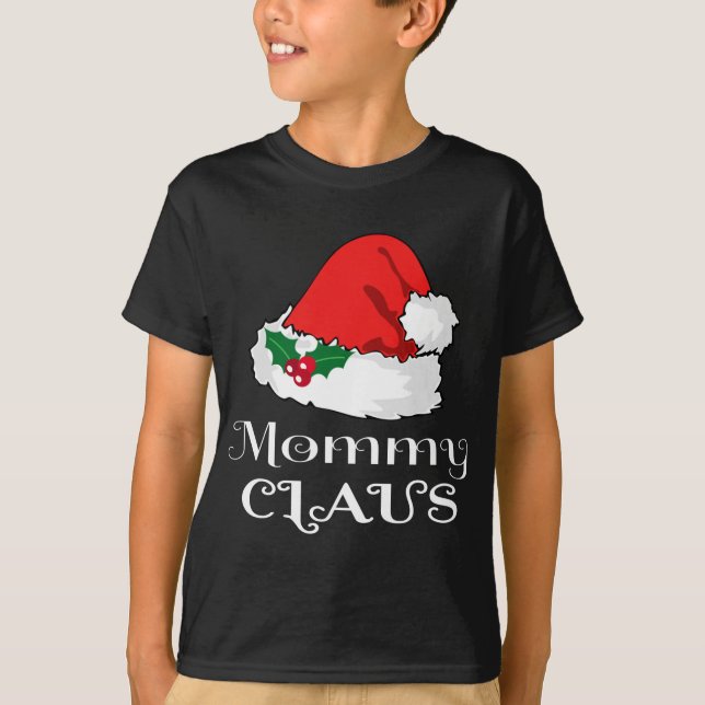 Christmas Mommy Claus Matching Pajama Weihnachtsma T-Shirt (Vorderseite)
