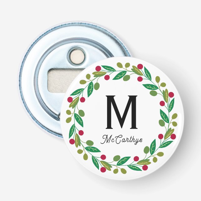 Christmas Monogram  Flaschenöffner (Vorderseite)