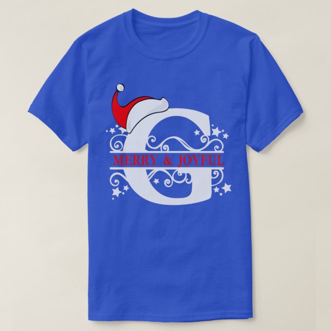 Christmas Monogram G T-Shirt (Design vorne)