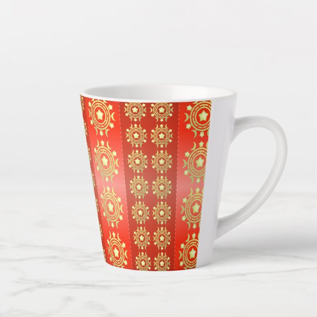 Christmas Moon Star Pattern-65756 Milchtasse (Rechts)