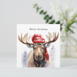 Christmas Moose Card Feiertagskarte