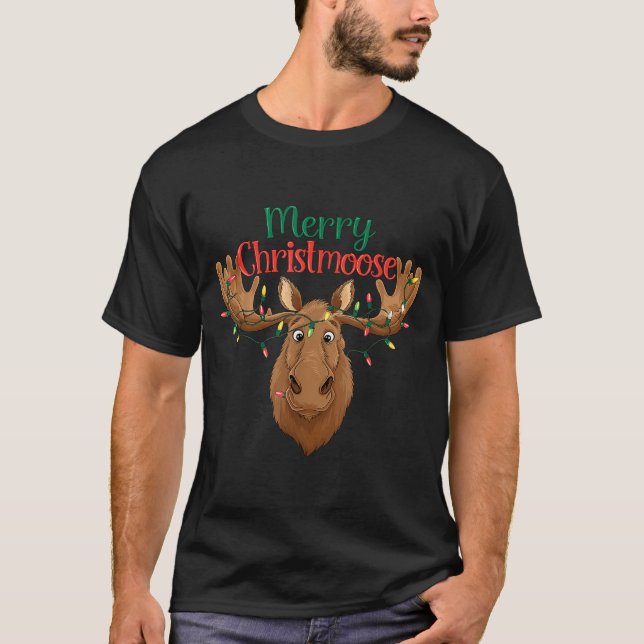 Christmas Moose Merry Christmas Moose Merry Christ T-Shirt (Vorderseite)