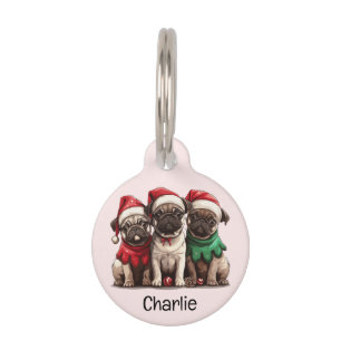 Christmas-Mops-Hunde Haustiermarke