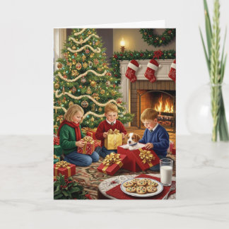 Christmas Morning Magic – Traditional Holiday Card Karte