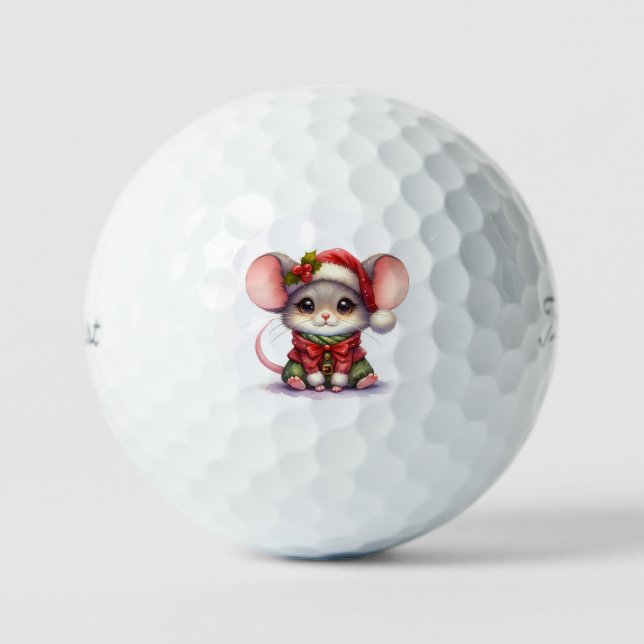 Christmas Mouse Golf Balls Golfball (Vorderseite)