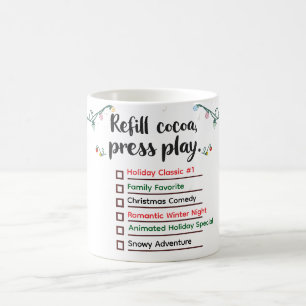 "Christmas Movie Checklist Tasse - Gemütlicher Fei