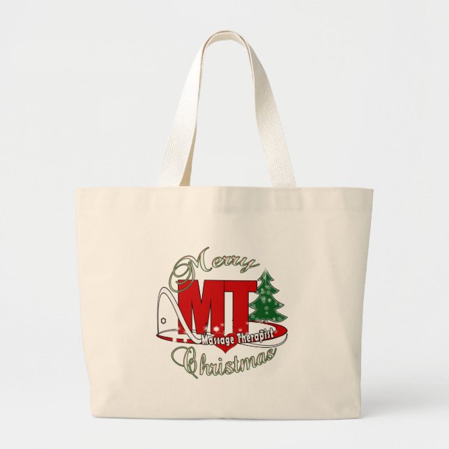 CHRISTMAS MT Massagetherapeut Jumbo Stoffbeutel (Vorne)