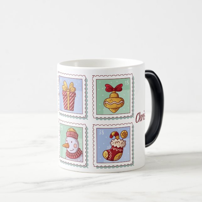 Christmas Mug, Cozy Sips Filled With Holiday Magic Verwandlungstasse (VorderseiteRechts)